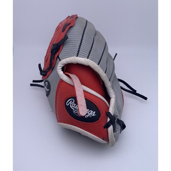 Rawlings pl10ss Youth Baseball Glove Left Handed 10 Inch Basket Web Red - Sports - Picture 1 of 12